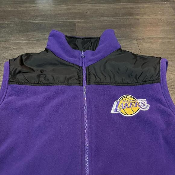 Vintage Los Angeles Lakers Reversible Winter Vest - Picture 6 of 8